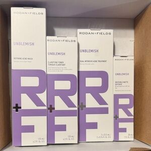 Rodan + Fields Unblemish Skincare Collection - White and Purple